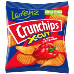 Чипсы кар­то­фель­ные «Lorenz» Crunchips. X-Cut, риф­ле­ные, со па­при­ки, 70 г