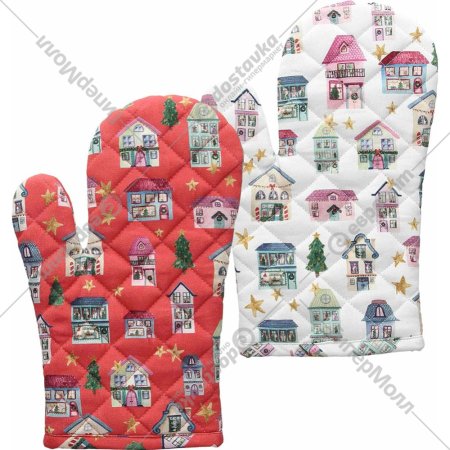 Рукавица-прихватка «Tognana» Textile Christmas Conversation, E1XGU082837_1, красный, 17х27 см