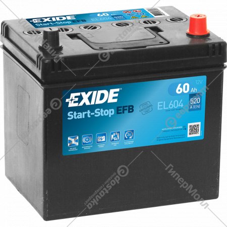 Аккумулятор автомобильный «Exide» Start-Stop, EFB, EL604, 60Ah