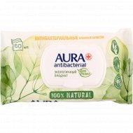 Антибактериальные влажные салфетки «Aura» 60 шт