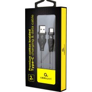 Кабель «Gembird» CC-USB2B-AMCM-2M-BW
