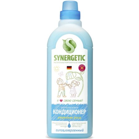 Кондиционер для белья Synergetic Утренняя роса, 1 л
