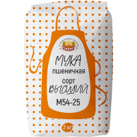 

Мука пшеничная М54-25 (Уладар,в/с)РБ2кг