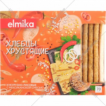 Хлебцы кукурузно-рисовые «Elmika» с мексиканской смесью, 70 г