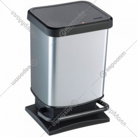 Контейнер для мусора «Rotho» Paso, с педалью, 754011005, черный/серый, 20 л