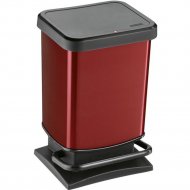 Контейнер для мусора «Rotho» Paso, с педалью, 754011008, черный/красный, 20 л