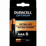 Батарейка «Duracell» Optimum, AAA, 6 шт