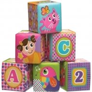 Мягкие кубики для купания «Playgro» 0184164, розовые, 6 шт