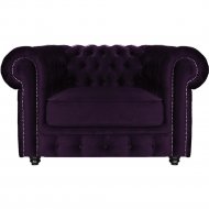 Кресло «Brioli» Честер Классик, В40 фиолетовый, 122х90х80 см
