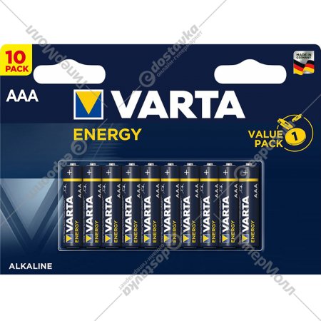 Элемент питания алкалиновый «Varta» Energy, AAA, VP 10