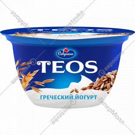 Йогурт греческий «Teos» злаки с клетчаткой льна, 2%, 140 г