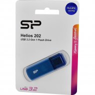 USB-накопитель «Silicon Power» Helios 202 64GB, SP064GBUF3202V1B, blue