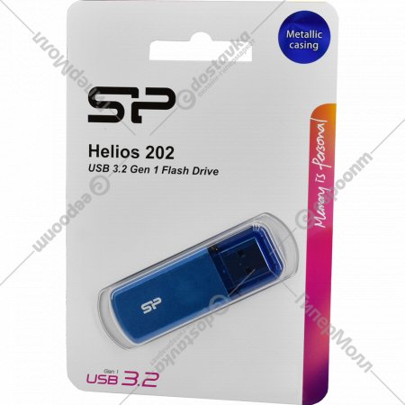 USB-накопитель «Silicon Power» Helios 202 64GB, SP064GBUF3202V1B, blue