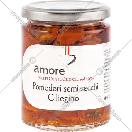 Помидоры «Amore Italiano» Чилиегино, в масле маринованные, 280 г