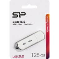 USB-накопитель «Silicon Power» Blaze B32 128GB, SP128GBUF3B32V1W, white