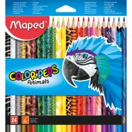 Набор цветных карандашей «Maped» Color Peps Animals, 266176, 24 цвета