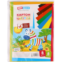 

Картон цвет.A4"ART SPACE"8л.,8цв(264191)