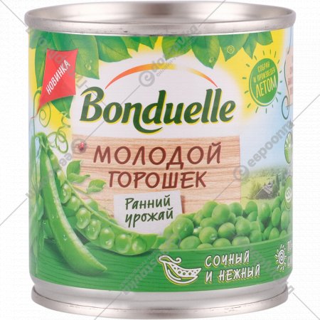 Горошек зеленый консервированный «Bonduelle» молодой, 130 г