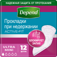 

Прокладки при недерж"DEPEND"(ультра)12шт