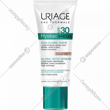 Тональный крем «Uriage» Hyseac 3Regul Soin Global Teinte Spf30, 40 мл