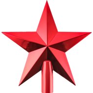 Верхушка для елки Девилон Звезда, 30927, красный, 20 см