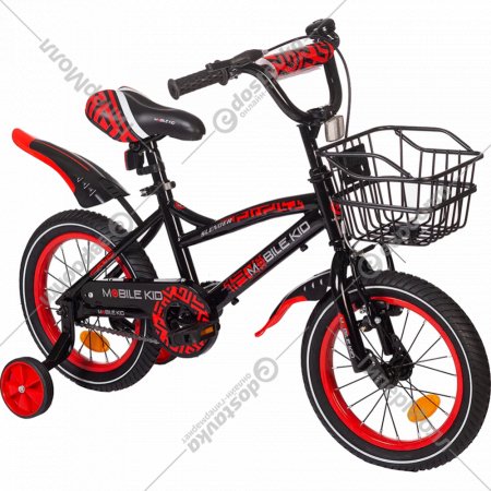 Велосипед «Mobile Kid» Slender 14, Черный/Красный