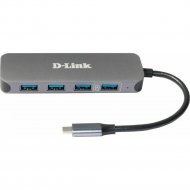 Док-станция «D-Link» DUB-2340/A1A, USB Type-C, 4 x USB3.0, USB Type-C/PD 3.0