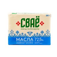 Масло слад­ко­с­ли­воч­ное Сваё несоленое, 72.5%, 180 г