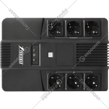 Источник бесперебойного питания «Powerman» Brick 600, UPS+Surge, 6xSchuko, 12V/7Ah, 360W, RJ11/45