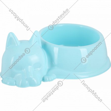 Миска для кошек «Альтернатива» Мур-мяу, М7854, голубой, 0.5 л