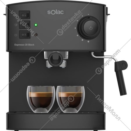 Рожковая кофеварка «Solac» Espresso 20 Bar, черный