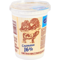 

Сметана (16% )480г Молочный Мир