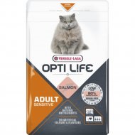Корм для кошек «Opti Life» Cat, полнорационный, для кошек с чувствительным пищеварением, лосось, 441322, 7.5 кг