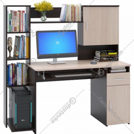 Компьютерный стол «Сокол-Мебель» КСТ-11.1, венге/беленый дуб
