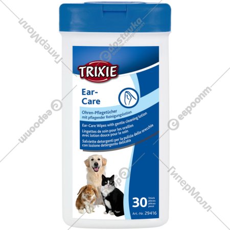 Салфетки для животных «Trixie» для ухода за ушами, 30 шт