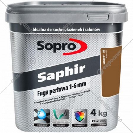 Фуга «Sopro» Saphir 9528/4, умбра, 4 кг