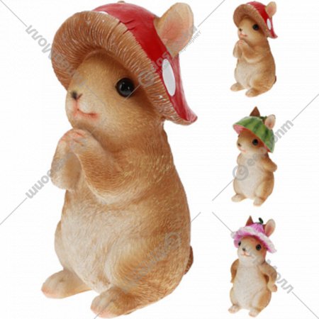 Фигура декоративная «GreenDeco» Кролик в шапке, ALX119590, 8.5х10х16.5 см