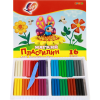

Пластилин"КРОХА"(мягкий,16цв)264г