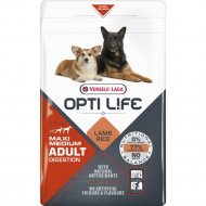 Корм для собак «Opti Life» полнорационный, для средних и крупных пород с чувствительным пищеварением, ягненок и рис, 431069, 1 кг