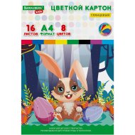 Цветной картон Brauberg 115159, А4, 16 листов