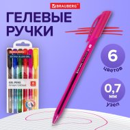 Набор гелев.ручек«BRAUBERG»(144078)6шт