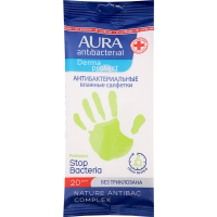

Вл.салф"AURA"(Derm.Prot,антибак.ром)20шт