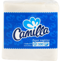 

Салфетки "CAMILLA" (230*230, бел.) 100шт