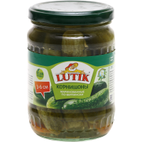 

Корнишоны"LUTIK"(по-берлински,3-6см)350г