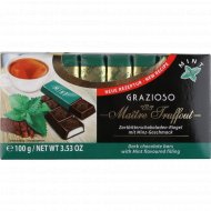 Темный шоколад «Maitre Truffout» с мятной начинкой 100 г.