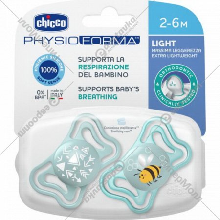 Пустышка «Chicco» PhysioForma Light, 71037210000, 2 шт