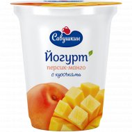 Йогурт «Савушкин» персик и манго, 2%, 350 г