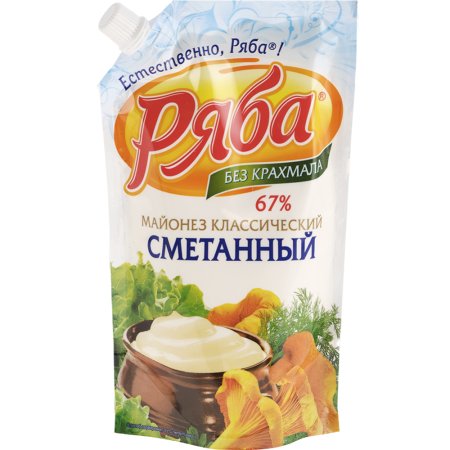 Майонез «Ряба» Классический сметанный, 67%, 372 г