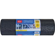 Мешки для мусора «OfficeClean» 243963, черный, 220 л, 25 шт