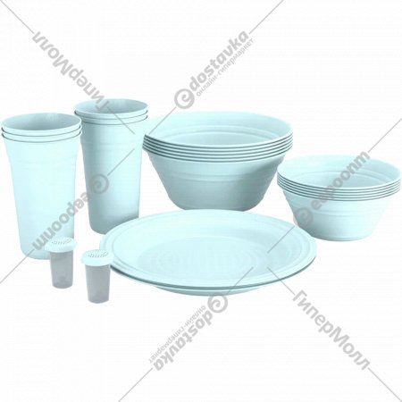 Набор посуды для пикника «Berossi» Patio, ИК 80089000, голубой песок